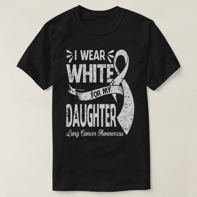 Camiseta Me Pongo Blanco Por Mi HIJA Conciencia Sobre El Cá (Diseño del anverso)
