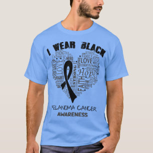 Camiseta Me Pongo Negro Por Melanoma Cáncer Conciencia Fe H