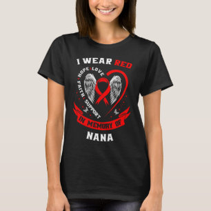 Camiseta Me Pongo Rojo En Memoria De La Enfermedad Del Cora