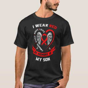Camiseta Me pongo rojo en memoria de mi hijo, consciente de