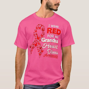 Camiseta Me pongo rojo para mi abuelo, conciencia de la enf