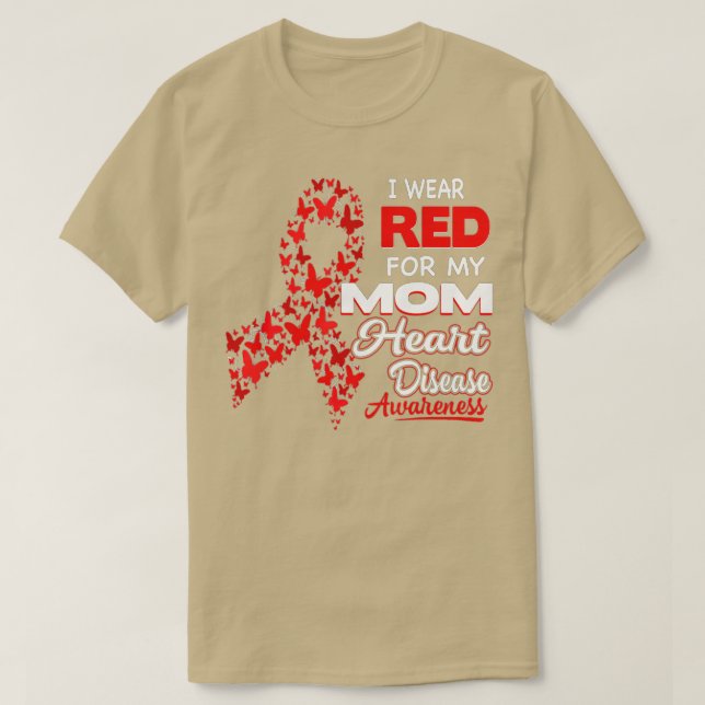 Camiseta Me pongo rojo para mi mamá. Conciencia sobre la en (Diseño del anverso)