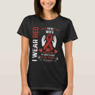 Camiseta Me Pongo Rojo Por Consciente De Mi Esposa Que Luch