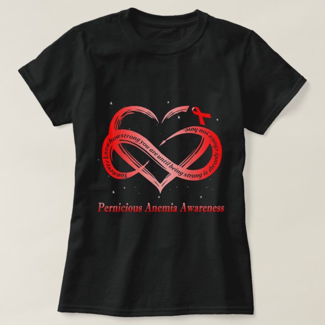 Camiseta Me Pongo Rojo Por La Perniciosa Anemia Guerrera De (Diseño del anverso)