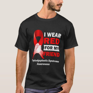 Camiseta Me pongo rojo por mi amigo Síndrome Mielodisplásic