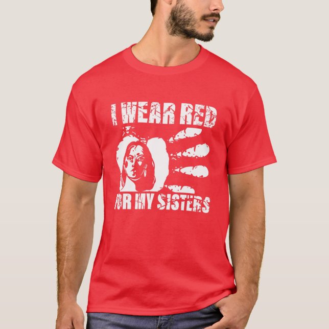 Camiseta Me Pongo Rojo Por Mi Hermana - Nativa Estadouniden (Anverso)