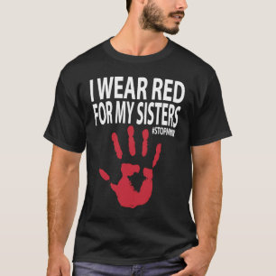 Camiseta Me Pongo Rojo Por Mi Hermana Nativa Estadounidense