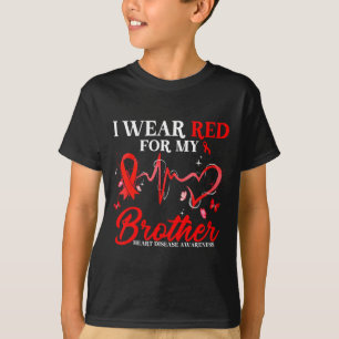 Camiseta Me pongo rojo por mi hermano Conciencia de la enfe