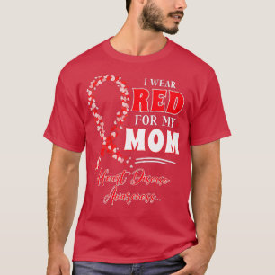 Camiseta Me Pongo Rojo Por Mi Madre Enfermedad Cardíaca Sen