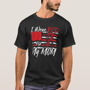 Camiseta Me Pongo Rojo Por Mi Mamá American Red Heart Flag