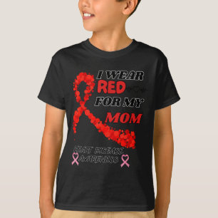 Camiseta Me pongo rojo por mi mamá Conciencia de la enferme