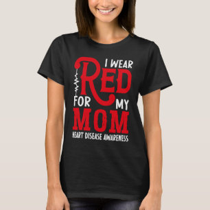 Camiseta Me Pongo Rojo Por Mi Mamá, La Enfermedad Cardíaca 