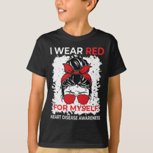 Camiseta Me Pongo Rojo Por Mi Misma Enfermedad Cardíaca Con