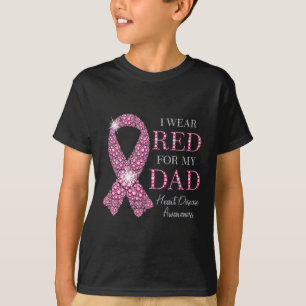 Camiseta Me Pongo Rojo Por Mi Papá Cinta Roja Enfermedad Ca