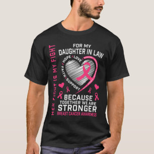 Camiseta Me pongo rosa por el cáncer de mama de mi nuera H