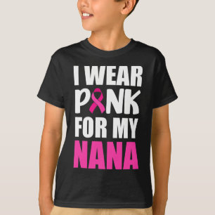 Camiseta Me pongo rosa por mi Nana Pink Ribbon Cáncer de Ma