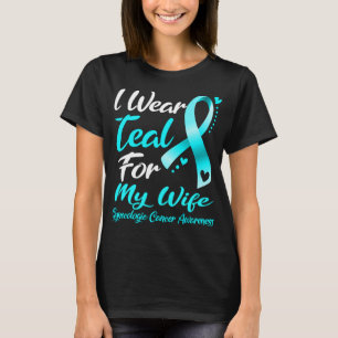 Camiseta Me Pongo Verde azulado Para El Cáncer Ginecológico