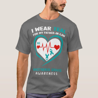 Camiseta Me pongo Verde azulado para mi suegra Myasthenia G