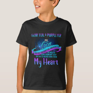 Camiseta Me pongo verde azulado y morado para la prevención