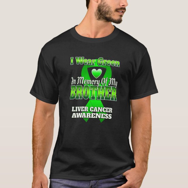 Camiseta Me Pongo Verde En Memoria Del Cáncer De Hígado De  (Anverso)