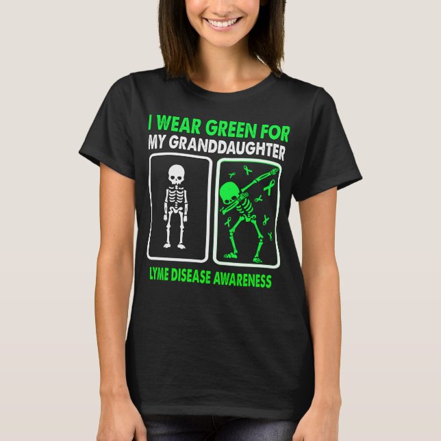 Camiseta Me Pongo Verde Para La Enfermedad De LYME De Mi Ni (Anverso)