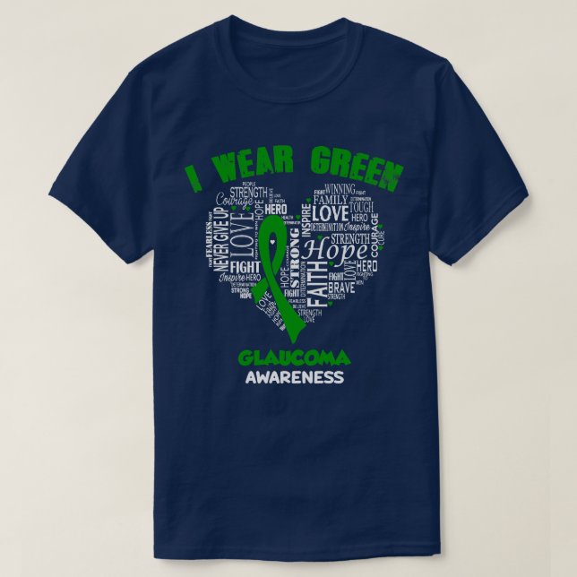 Camiseta Me Pongo Verde Por Glaucoma Sensibilización Fe Esp (Diseño del anverso)