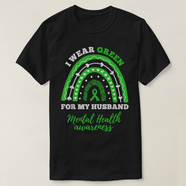 Camiseta Me pongo verde por mi marido Arcoíris Salud Mental (Diseño del anverso)