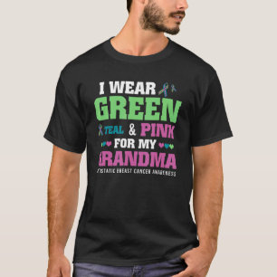 Camiseta Me pongo verde turquesa rosa por mi abuela metastá