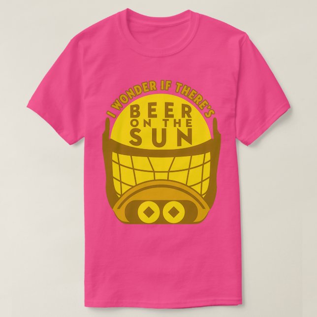Camiseta Me Pregunto Si Hay Cerveza Al Sol (Diseño del anverso)