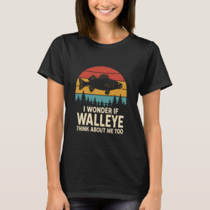 Camiseta Me pregunto si la lucioperca piensa en mí divertid