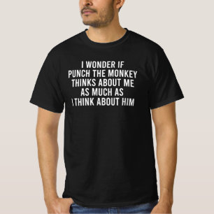 Camiseta Me pregunto si Punch el Mono piensa en mí Mono