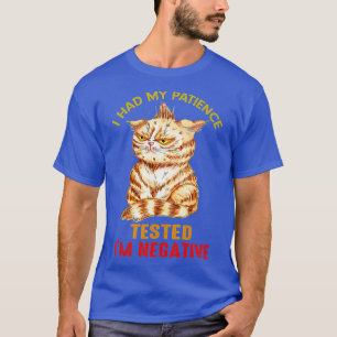 Camiseta Me Probaron Mi Paciencia, Sar Gracioso De Gato Neg