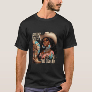 Camiseta Me Puse Mis Botas en el Suelo Vaquera Occidental M