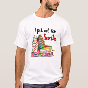 Camiseta Me Puse Para Nochebuena De Pastel De Árbol De Sant
