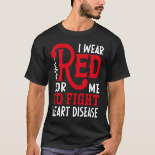 Camiseta Me Puse Rojo Por Enfermedad Cardíaca Estadounidens