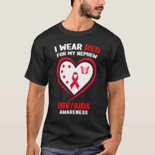 Camiseta Me puse rojo por mi conciencia sobre el VIH en sob