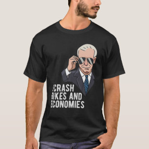 Camiseta Me Quebré Con Bicicletas Y Economía, Funny Joe Bid