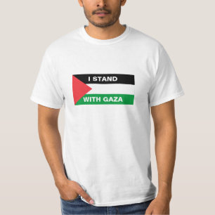 Camiseta Me quedo con el texto de la bandera de Palestina d