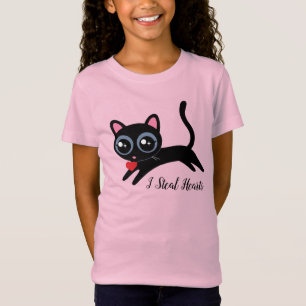 Camiseta Me Robo Corazones Cute Kitty