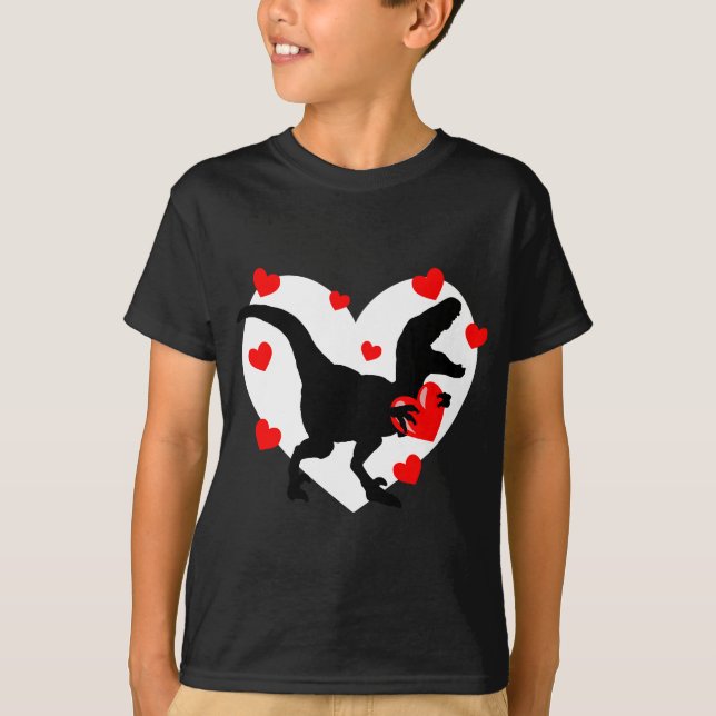Camiseta Me robo corazones Loveasaurus fans de los dinosaur (Anverso)