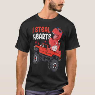 Camiseta Me Robo Corazones Trex Dinosaur Baby Valentine Day