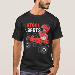 Camiseta Me Robo Corazones Trex Dinosaur Baby Valentine Day