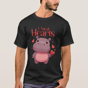 Camiseta Me Robo el corazón Hippopótamo