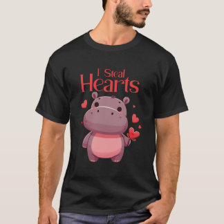 Camiseta Me Robo el corazón Hippopótamo