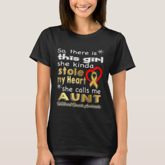 Camiseta Me Robó el corazón - tía - Consciente del cáncer i