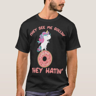 Camiseta me rollin unicorn unicorn odian donut don