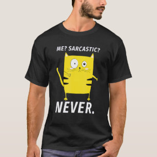 Camiseta Me Sarcástico Nunca Gato Lindo Para Hombres Mujere