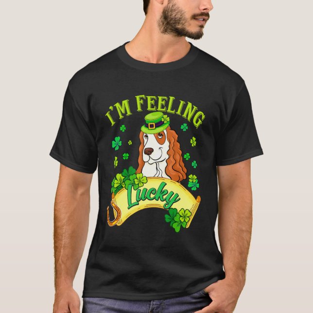 Camiseta Me siento afortunada de llevar mi Cocker Spaniel e (Anverso)