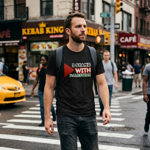 Camiseta Me solidarizo con Palestina Negro