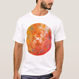 Camiseta Me Sophisitated naranja de texto personalizable ma